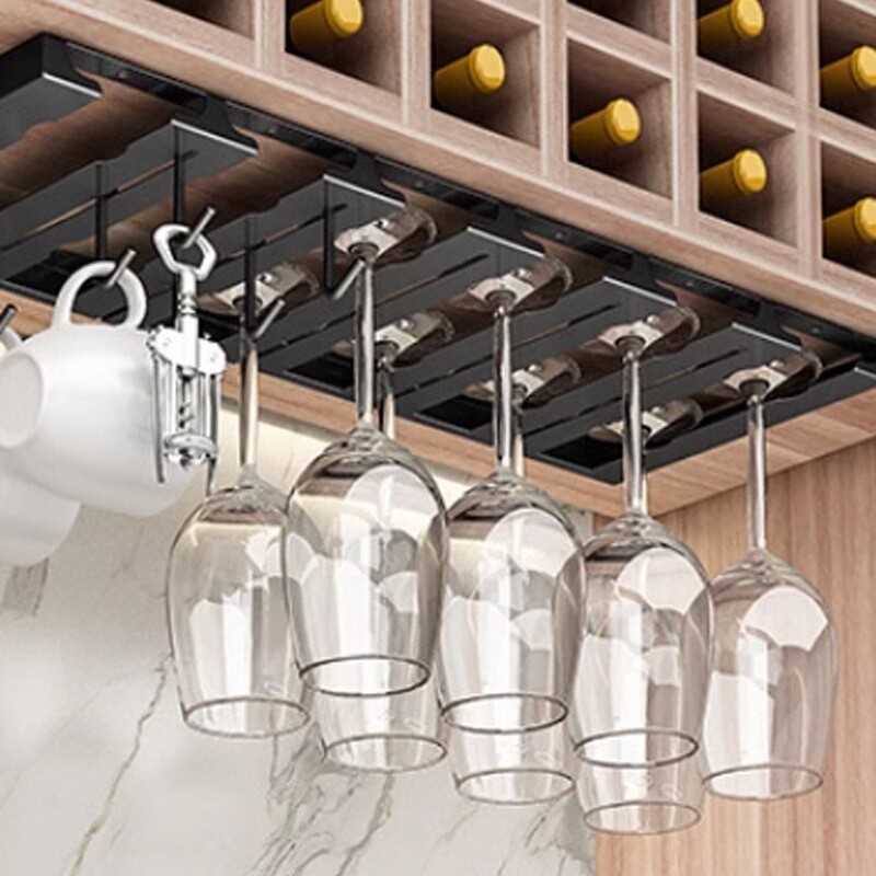 红酒杯架倒挂轻奢悬挂免打孔杯架