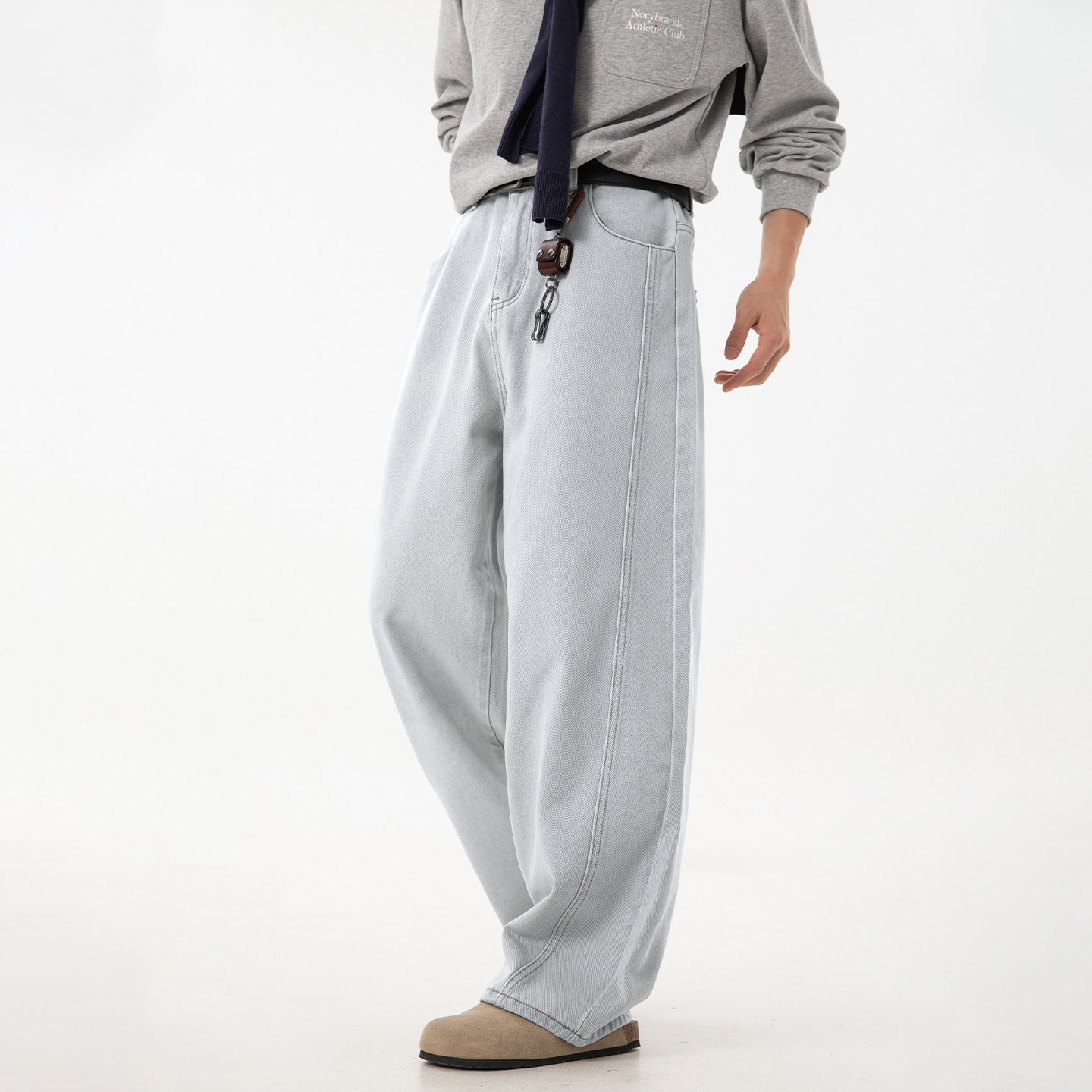 OFF-UP潮牌休闲裤美式复古工装裤男装宽松直筒裤通勤日常百搭垂感,男装,休闲裤,淘宝优惠券,粉丝福利购,淘宝优惠卷