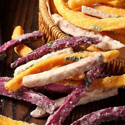 潮汕特产葱香芋头条香酥芋丝反沙三味反砂裹糖番薯条紫薯条地瓜条