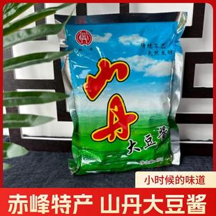 内蒙古赤峰大酱巴林右旗山丹牌大豆酱450克袋装东北沾菜大酱