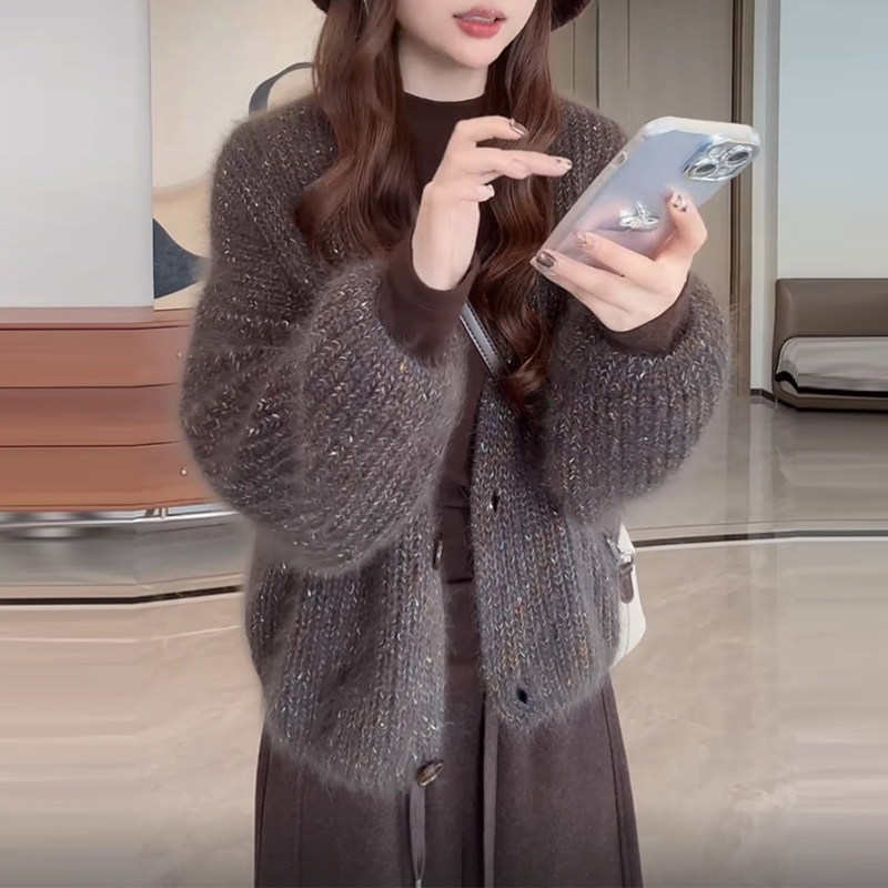 韩系超火穿搭毛衣开衫外套女款2毛衣