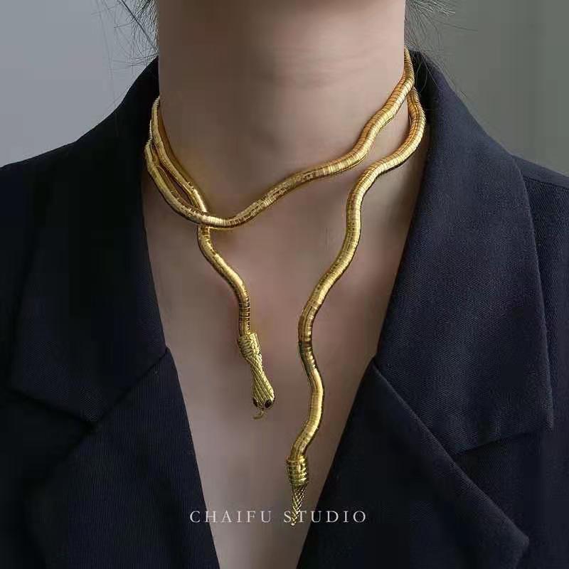 造型蛇形设计感项链项圈