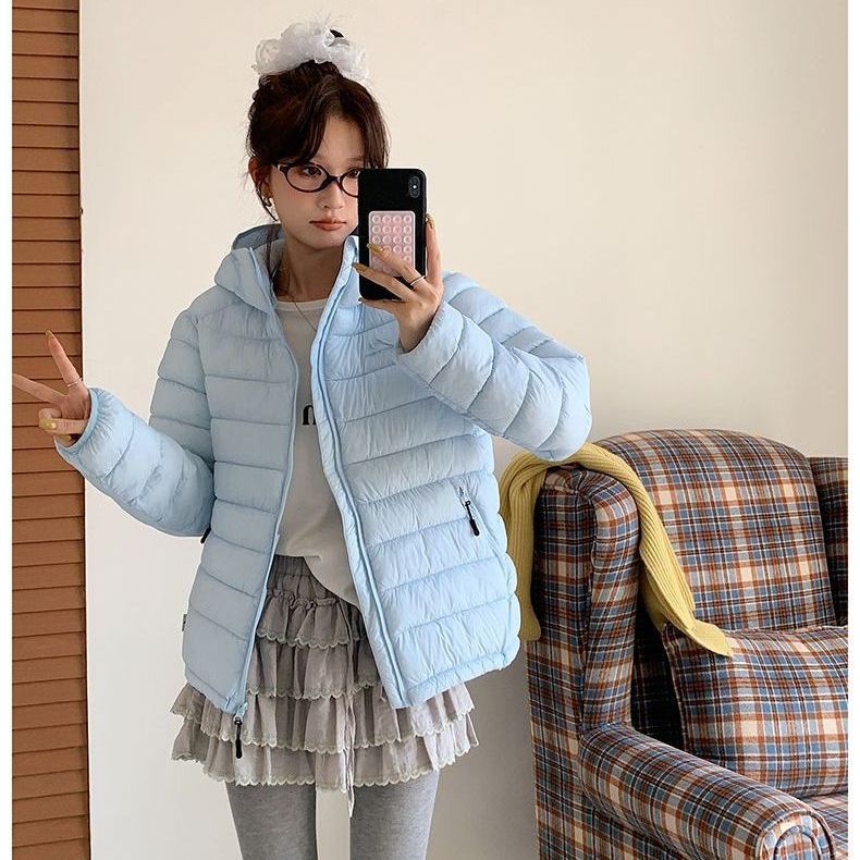 韩版排骨羽绒棉服女2025