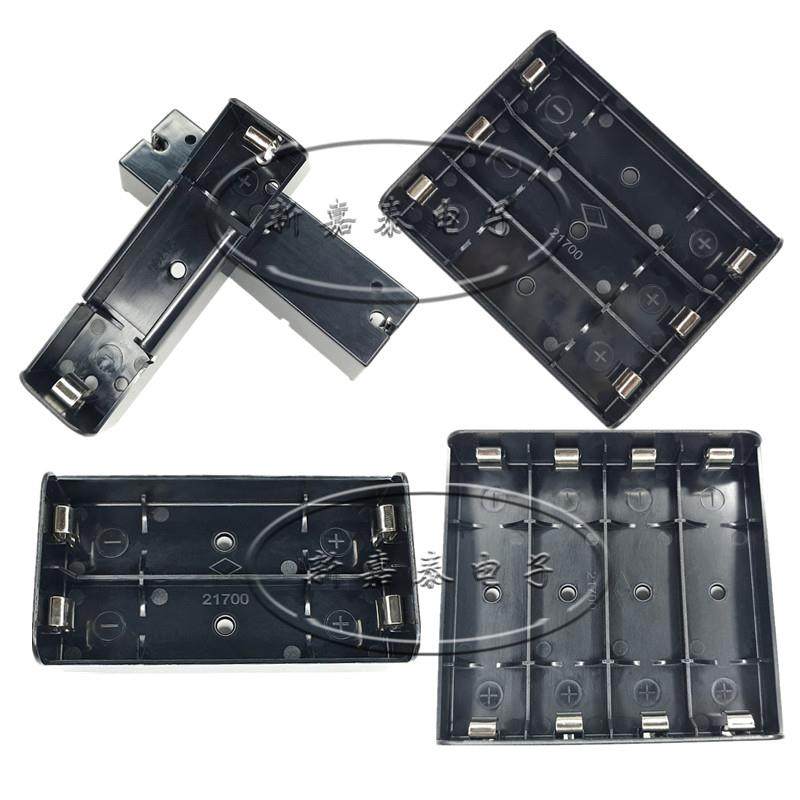 21700锂电池盒PCB小黑夹款1节/2节/3节/4节串联/并联电池槽3.7v底