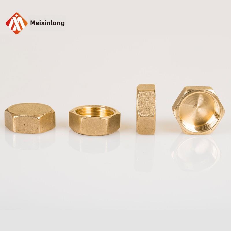 纯铜4分堵头外丝内丝水管堵头堵帽6分1寸丝堵盖帽水管闷头配件