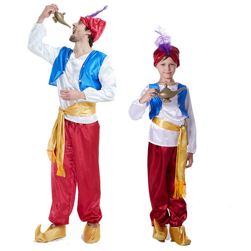 派对服装男童亲子阿拉丁神灯话剧舞台表演cosplay服 装