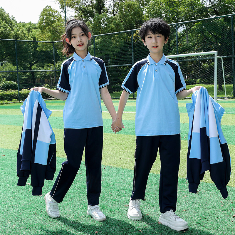 高中生班服冲锋衣三件套初中生男女运动服套装中小学生校服团体服