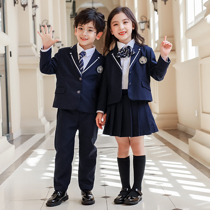 英伦学院风西装校服套装小学生班服韩国风制服秋冬新款幼儿园园服