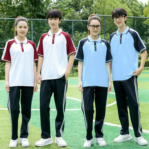 夏季初中生班服套装秋季运动会休闲学院风高中学生长袖校服三件套