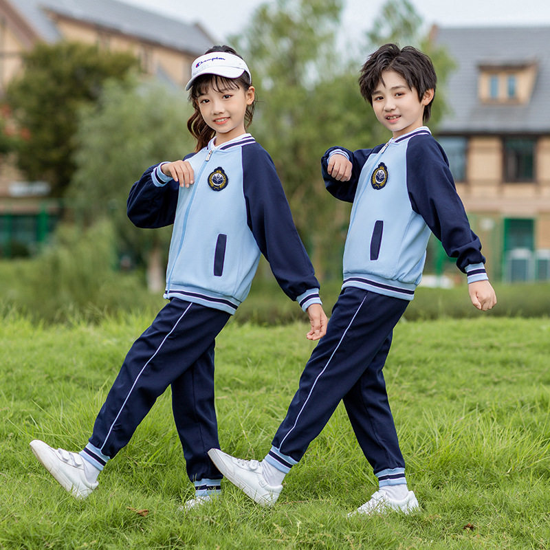 幼儿园园服春秋装三件套小学生校服夏季儿童班服棒球服运动学院风