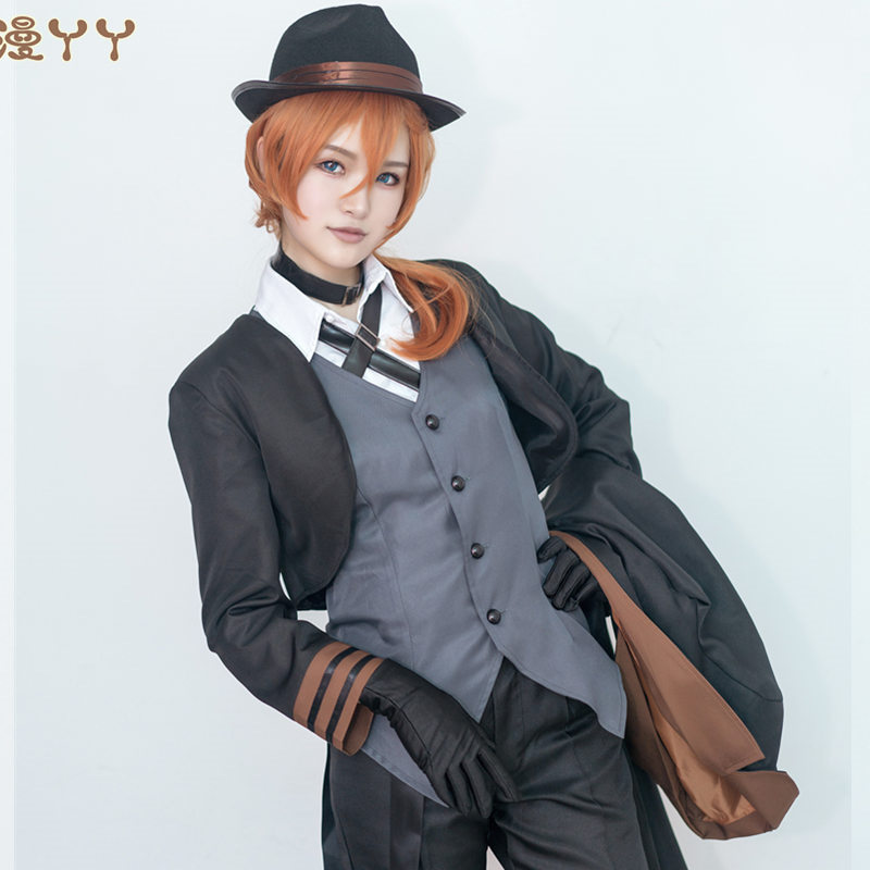 现货文豪野犬cos服太宰治中原中也cosplay服装动漫假发帽子女衣服