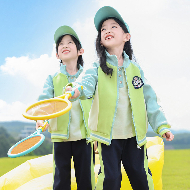 幼儿园园服夏装纯棉短袖夏季儿童班服毕业照小学生校服春秋三件套