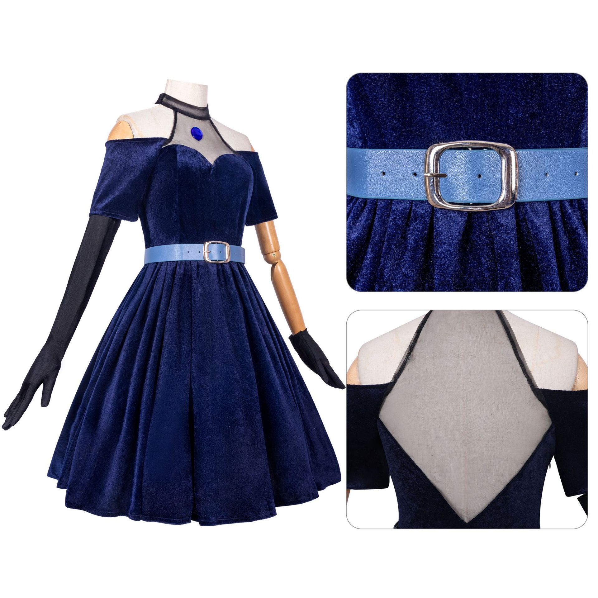 异形舞台cos服美智MIZi铁线莲金丝绒秀雅连衣裙万圣节cosplay服装