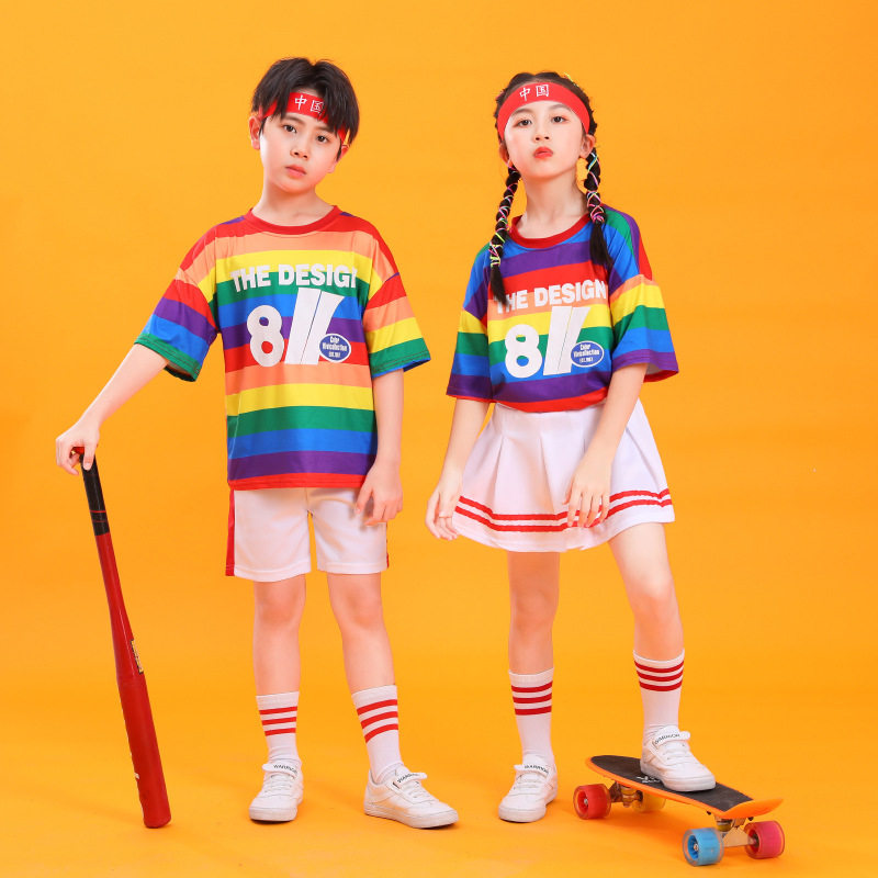 六一小学生运动会啦啦队演出服幼儿园女童啦啦操儿童表演服装男童