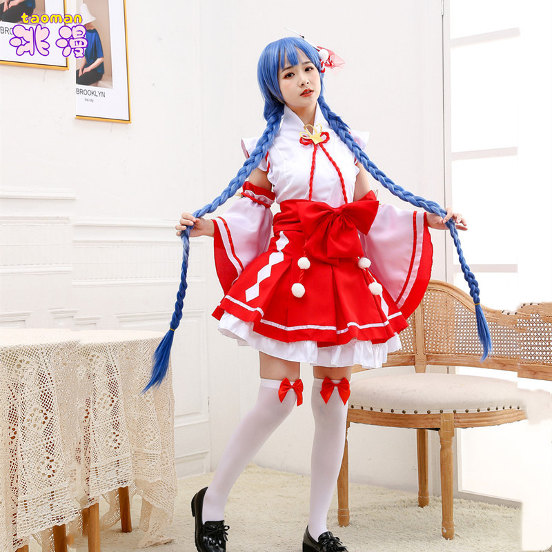 现货COSPLAY服女装和服 荣耀游戏大乔皮肤 伊势巫女cosplay服装