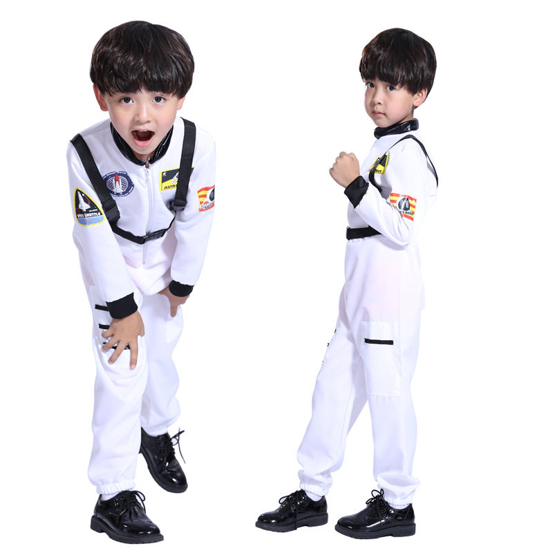 万圣节儿童太空服舞台表演服装cos航天飞行连体服成人宇航员衣服