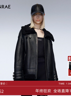 ERINRAE丨皮衣外套女羊皮真皮重磅皮草外套EF4Q2180FU20