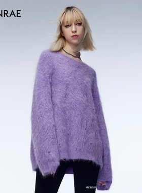 ERINRAE丨【周深、朱丹同款】新品羊驼毛软糯针织毛衣EF4M1229WO