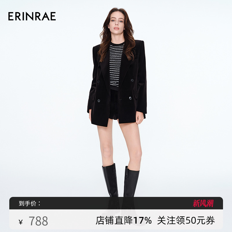 ERINRAE丝绒西装外套套装