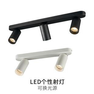 吸頂防眩光多頭軌道燈客廳臥室過道長條線性免導(dǎo)軌燈 三頭射燈明裝