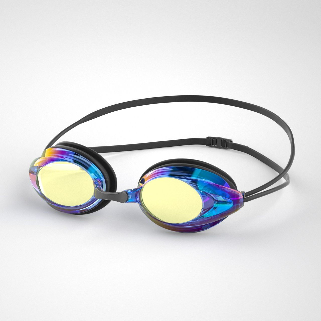 泳镜无胶圈专业训练竞速比赛泳镜成人儿童男女童泳镜高清防水防