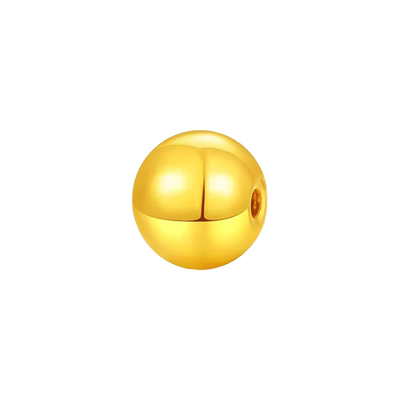 【盛世黄金】999足金金珠黄金手链两世欢莲蓬转运珠DIY小金珠硬金