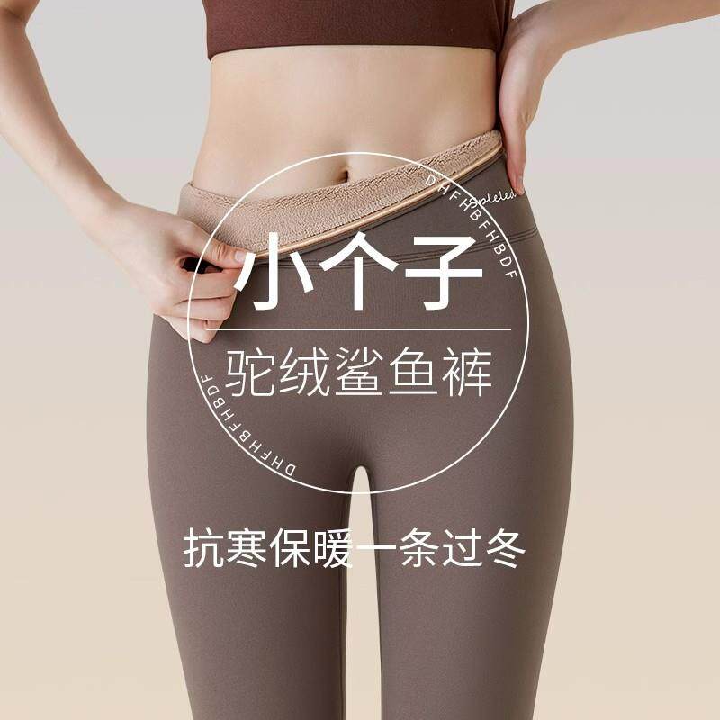 鲨鱼裤女外穿秋冬季2024新款加绒加厚小个子芭比裤瑜伽沙鱼打底裤