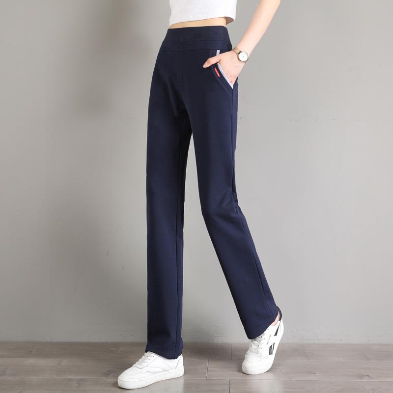 卫裤女春秋薄款高腰显瘦直筒长裤2025新款欧洲站休闲潮加绒运动裤