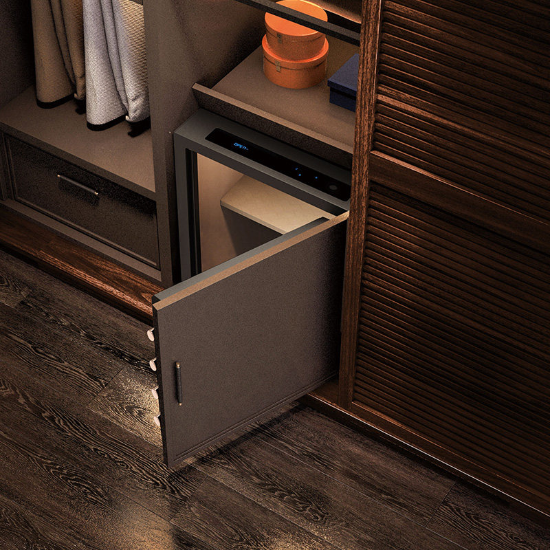 衣柜嵌入式保险柜暗格隐藏式智能顶置指纹密码保险箱单门家用防盗