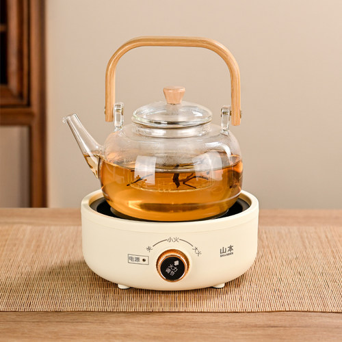 电陶炉玻璃茶壶小型迷你电热炉煮花茶加热保温家用炉加热底座套装