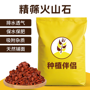 火山石颗粒多肉兰花专用颗粒土植料铺面石鱼缸底砂滤材红色火山岩