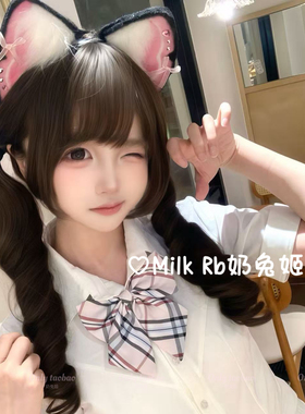 奶兔姬*黑糖甜心喵/ 手作猫耳发箍可爱少女KC配饰cos漫展y2k亚