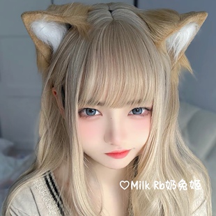 奶兔姬*黄豆粉/ 猫娘cos手猫耳作发箍尾巴40原cosplay漫展配饰