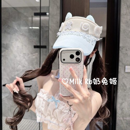 奶兔姬*迷糊小猫/ 可爱猫耳空顶帽甜美蕾丝亚文化遮阳少萝宅系