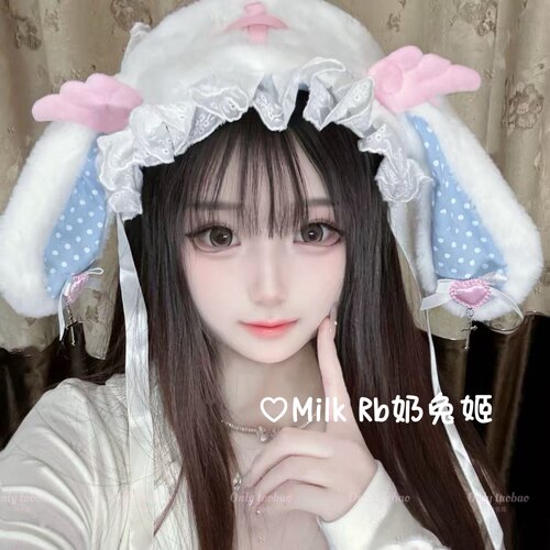 奶兔姬*十字天使兔/ 手作蕾系兔耳发带软萌蕾丝缎带lo女仆漫展cos