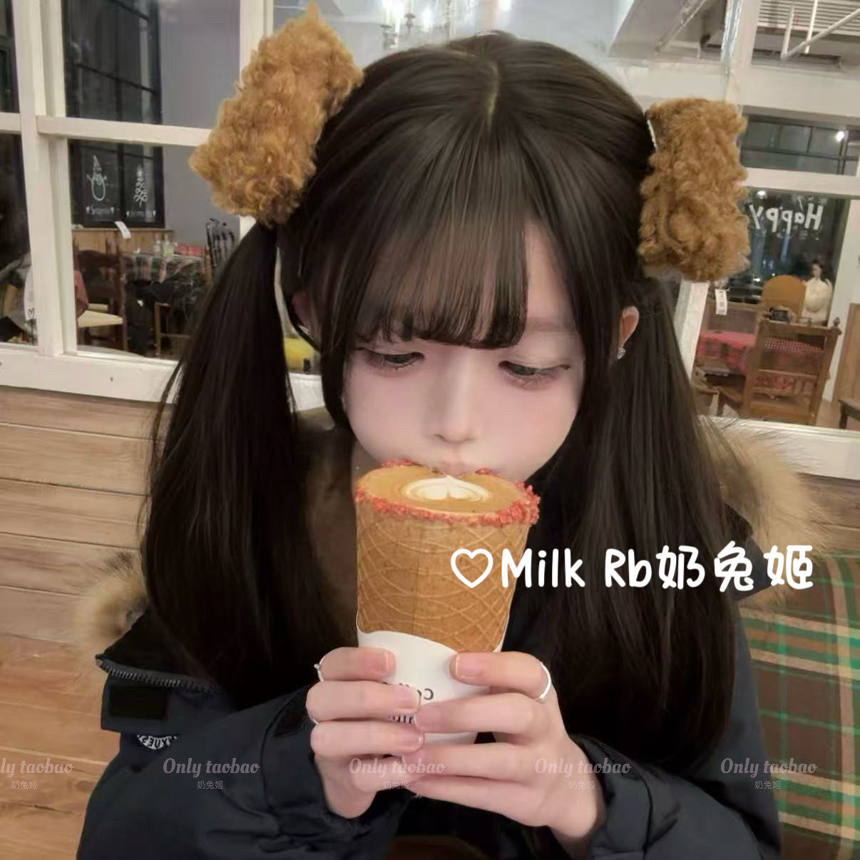 奶兔姬*卷毛小狗/ 可爱毛绒小狗发夹cos软萌甜妹少女2026新款发饰