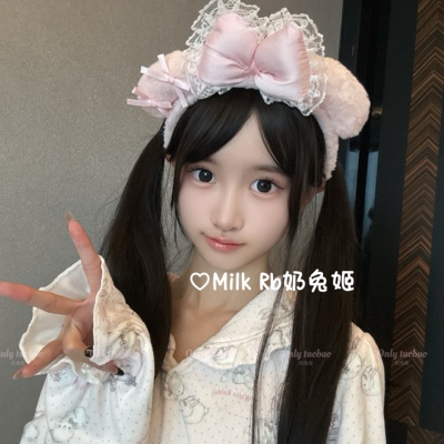 奶兔姬*芙蕾小美/ 可爱美乐帝发箍蝴蝶结头饰毛绒萌洗脸发箍拍照