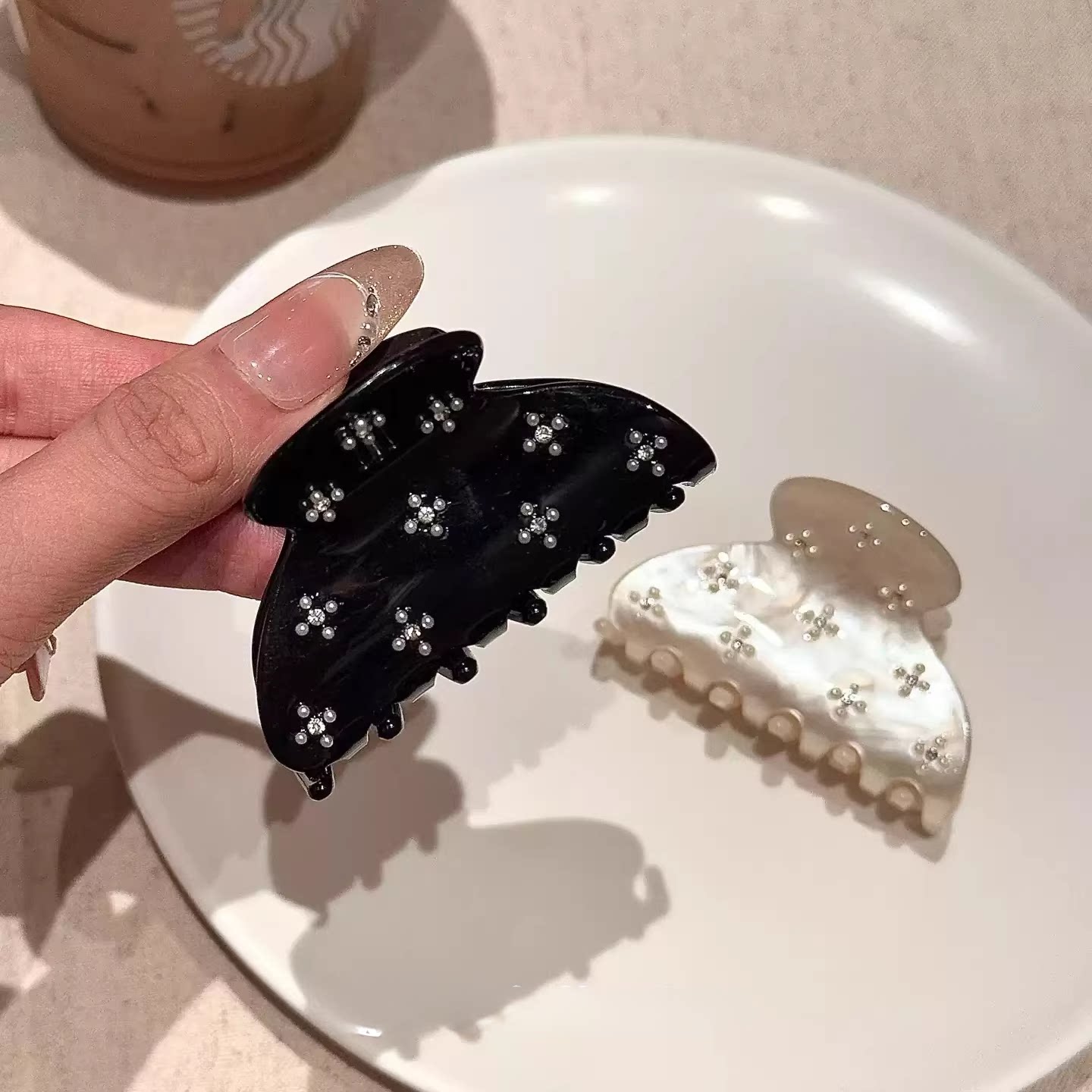 ins韩系抓夹女后脑勺抓夹发卡图片