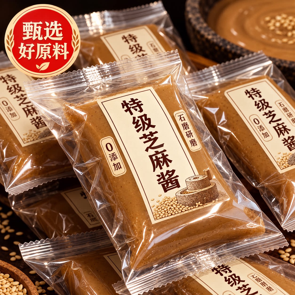 老字号！正宗纯芝麻酱官方旗舰店正品无添加火锅蘸料热干面商用图片