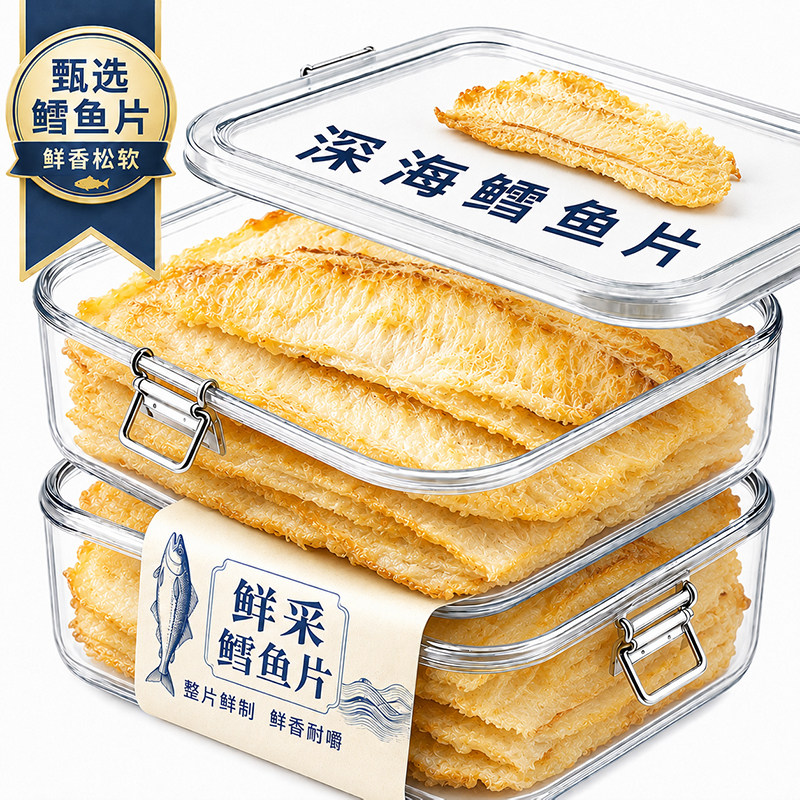 0污染 深海烤鳕鱼片烤鱼片官方旗舰店无添加低脂海鲜零食孕妇即食