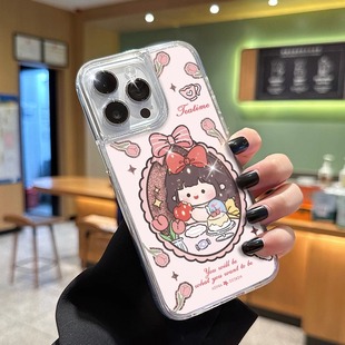 公主茶会适用三星note10+手机壳s20fe流沙套s22pro/s23防摔s8edge可爱a91网红a70s创意a53/a32新款a31卡通a14