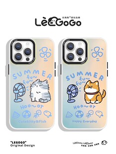 简约a71保护套a52s镭射a34 小众s23 a24全包a10防摔a31 吹风猫狗适用三星note20ultra手机壳s21fe新款 搞怪夏季