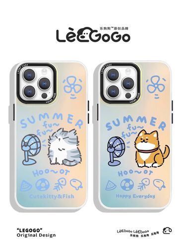 三星note20手机壳夏季吹风猫狗