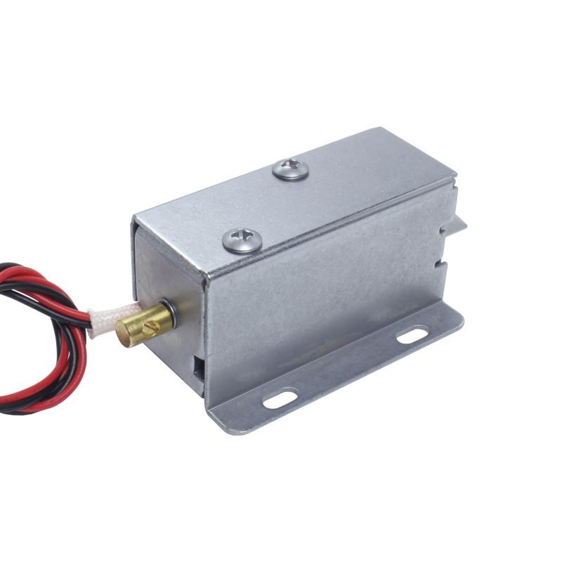 LY03F小型带尾杆可手动解锁电磁锁DC12V24V机柜柜门锁抽屉电控锁