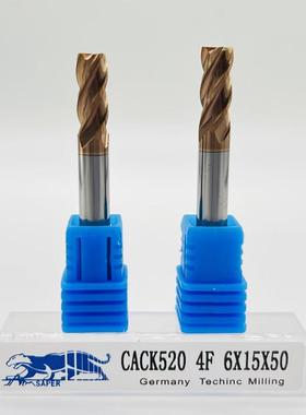 山豹CACK520钨钢涂层4刃铣刀/加长铣刀.适合加工HRC40以内合金料
