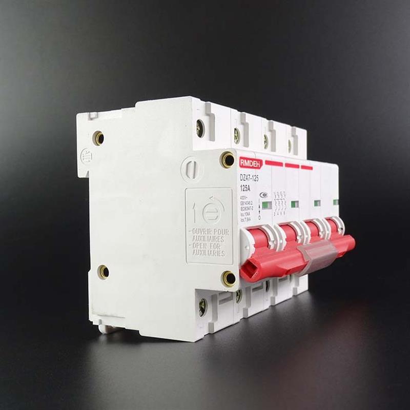 空气开关DZ47 4P 80A 100A 125A 3P+N 380V三相四线断路器空开63A