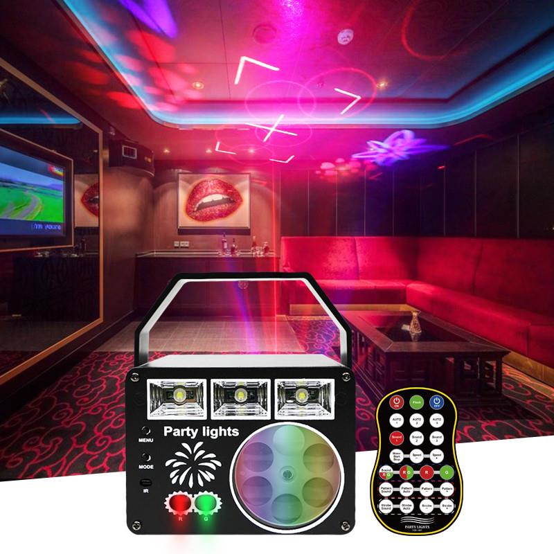 usb彩灯浪漫氛围LED声控旋转魔球灯家用DJ房间客厅KTV蹦迪舞厅灯