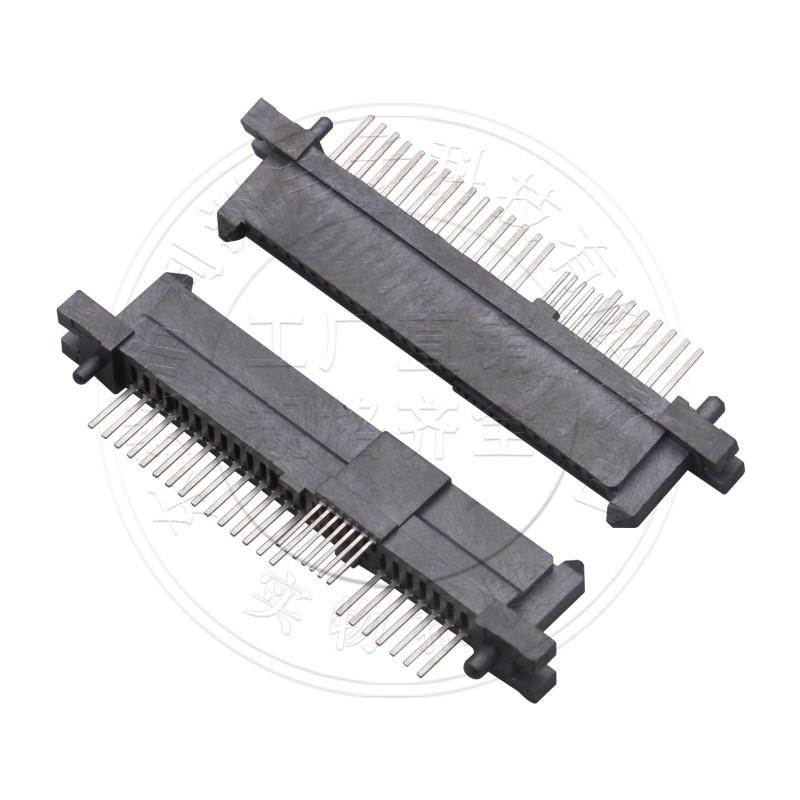 SAS29P母座180单排直插带柱