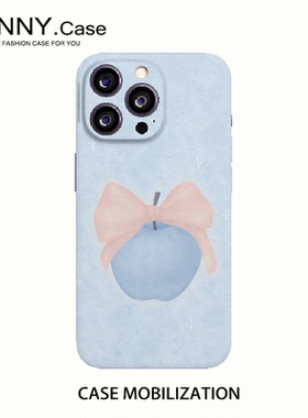 ins风蓝色苹果蝴蝶结菲林全包手机壳适用苹果16nova12华为p70mate70pro小米15opporeno9vivo荣耀100iPhone16