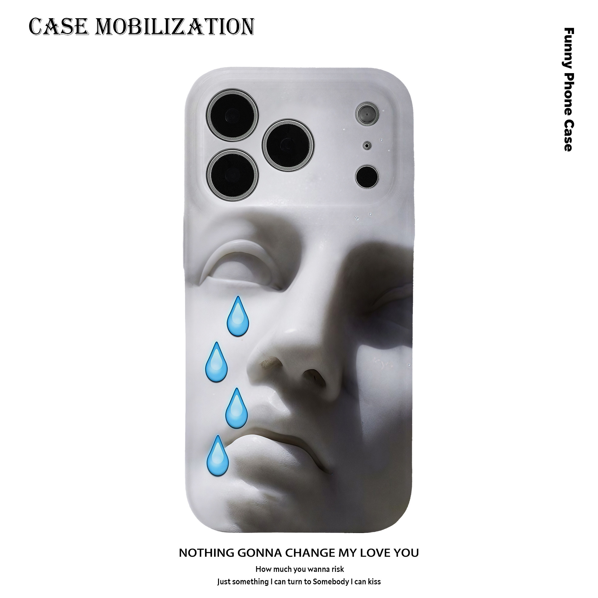 恶搞哭泣流泪石膏雕像菲林全包手机壳适用苹果17nova14华为p80mate70小米17opporen14vivo荣耀400iPhone16